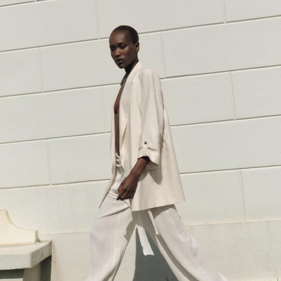 ZARA BLAZER WITH ROLLED-UP SLEEVES - Picture 3 of 8